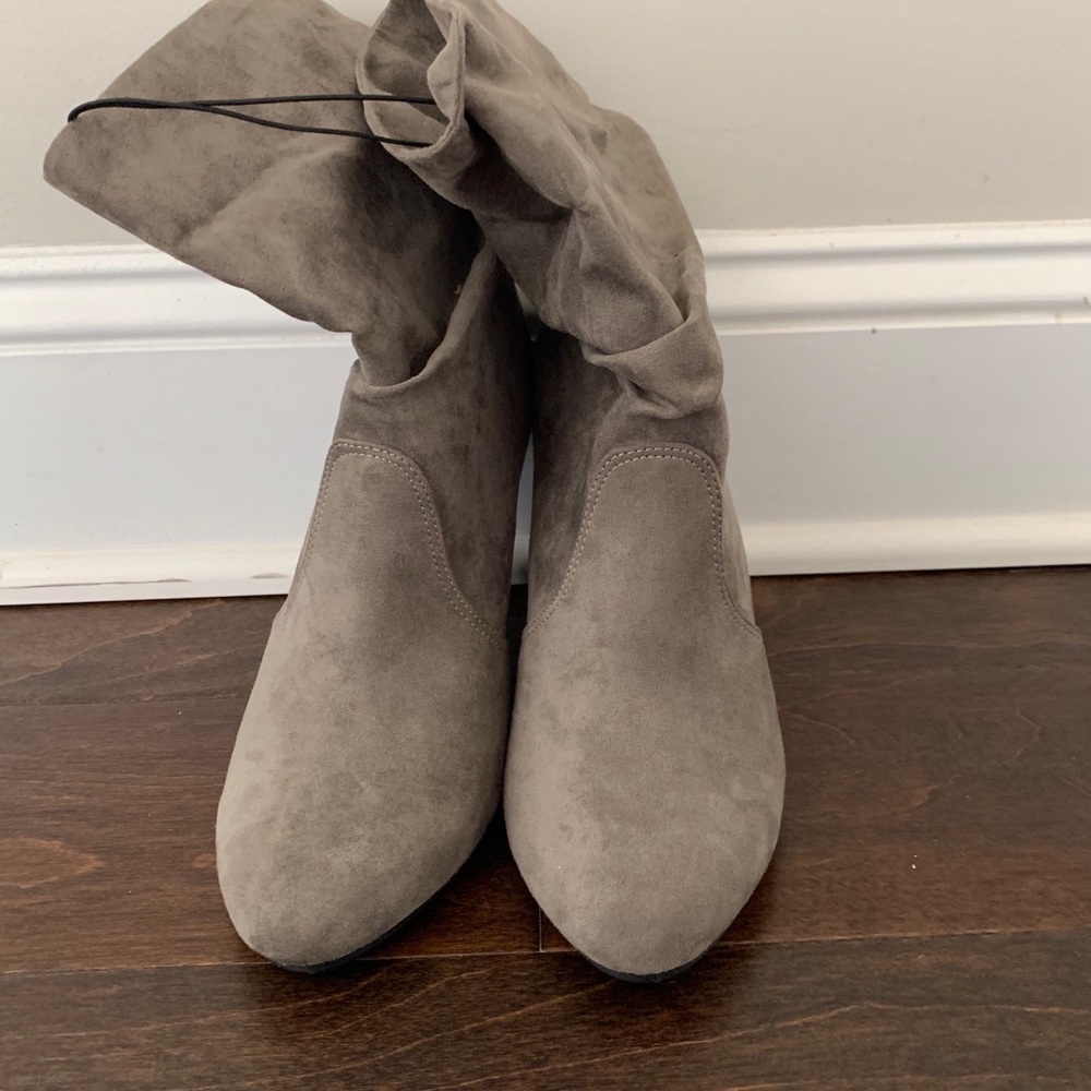 Grey Suede Boots by Express